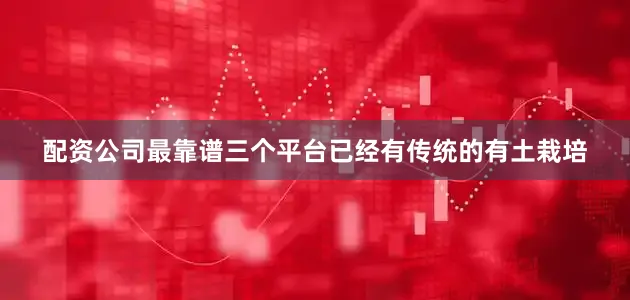 配资公司最靠谱三个平台已经有传统的有土栽培
