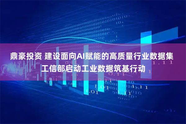 鼎豪投资 建设面向AI赋能的高质量行业数据集 工信部启动工业数据筑基行动