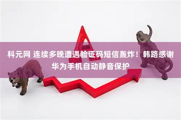 科元网 连续多晚遭遇验证码短信轰炸！韩路感谢华为手机自动静音保护
